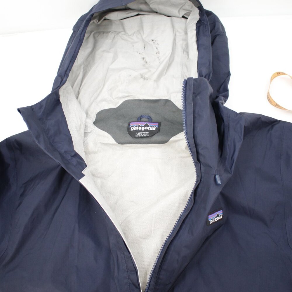 Patagonia Jacket Men's Large Torrentshell Pullover Anorak 1/2 Zip Hooded Nylon - Picture 13 of 16